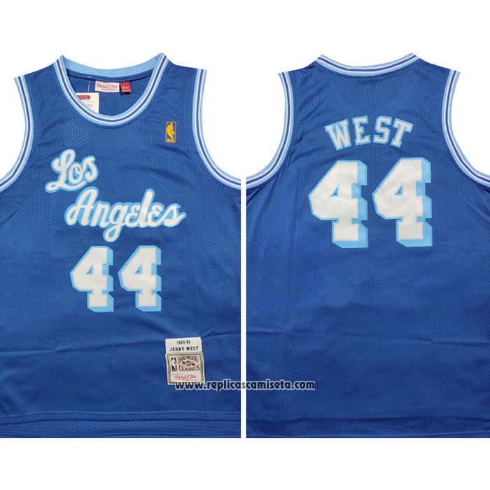 Camiseta Los Angeles Lakers David West #44 Mitchell & Ness 1960-61 Azul